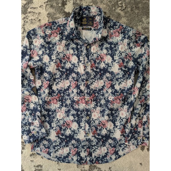 Rugby University  Mens Shirt Hawaii Floral Button Down Long Sleeve Sz-M - Picture 2 of 5